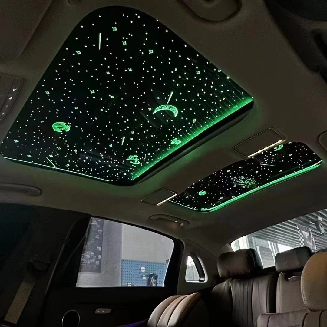 Customizable Pattern Automotive Sunroof Accessories LED Interior Automotive Panoramic Sunroof Automotive Starry Sky Film