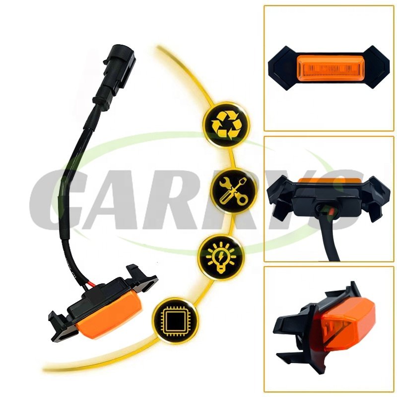 Hot Sale 4Pcs Front Grille Yellow LED Lamp Running Lights For Car Truck SUV