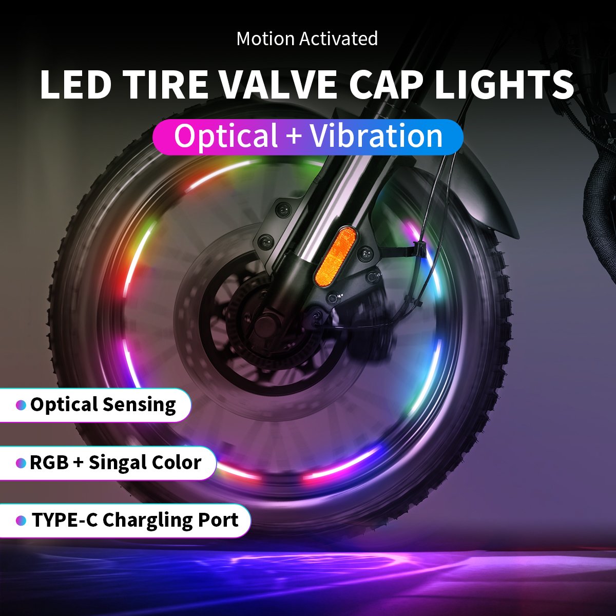 Wholesale Other Motor Light Accessories Wheel Lights LED Tire Valve Tyre Valve Stem Motorcycle Lamp Car Wheel Decorative Light