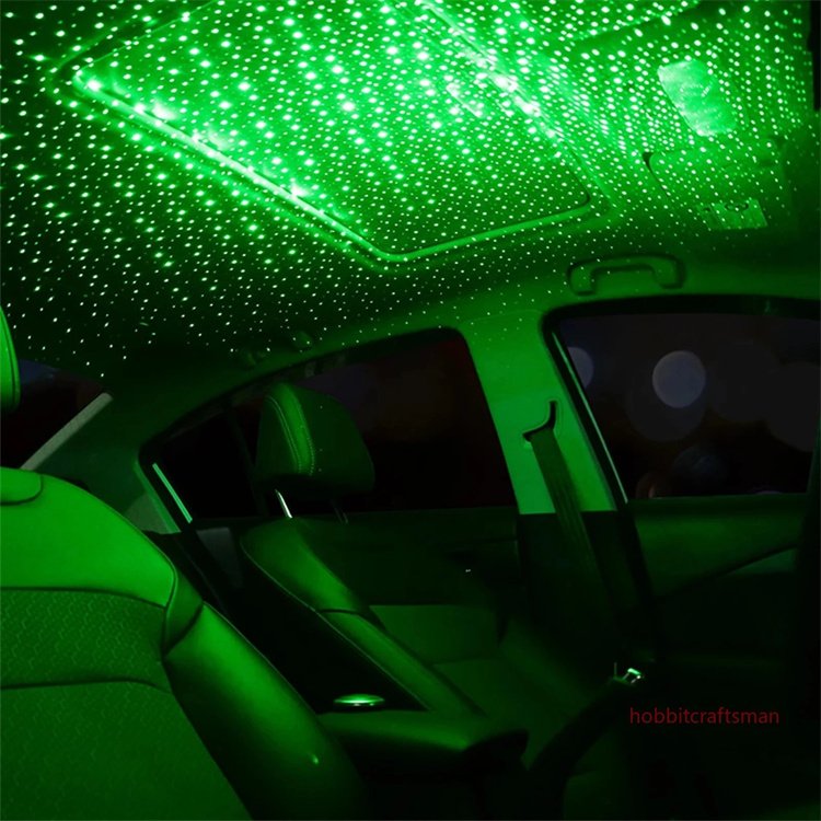 Car Interior Ceiling Accessories Atmosphere Projector Lamp Mini Car Roof Led USB Star Light
