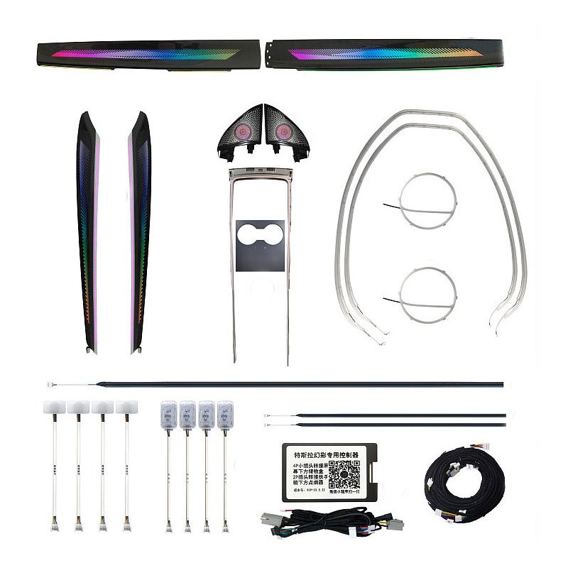 LED Ambient Lighting Car RGB Chasing Optic Fiber Light Interior LED Panel for Telsa model 3/Y