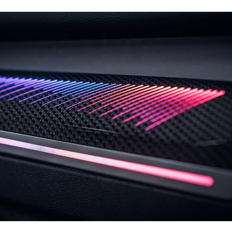 LED Ambient Lighting Car RGB Chasing Optic Fiber Light Interior LED Panel for Telsa model 3/Y