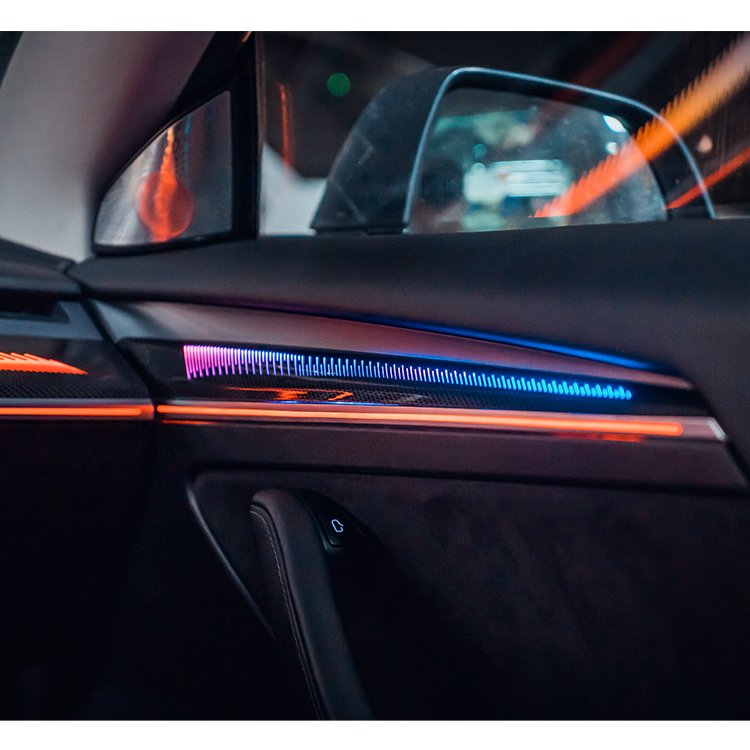LED Ambient Lighting Car RGB Chasing Optic Fiber Light Interior LED Panel for Telsa model 3/Y