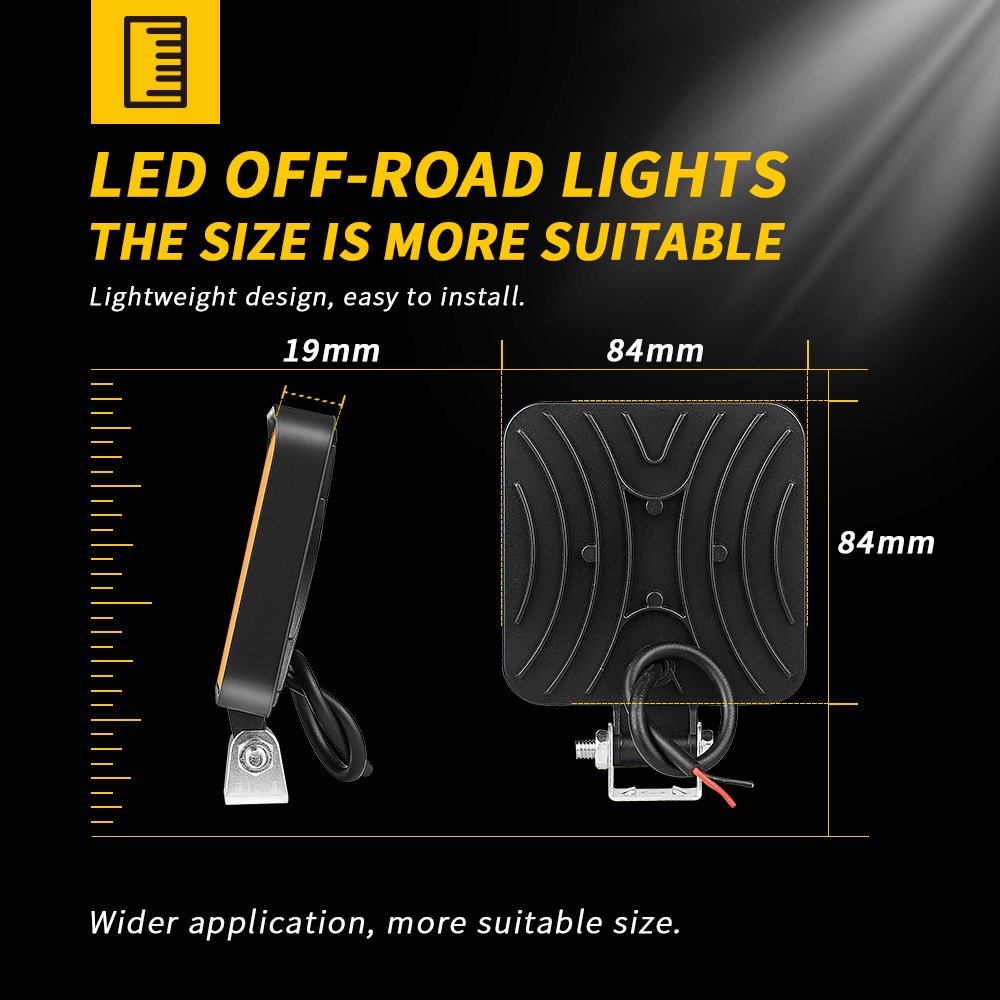 DXZ Waterproof LED Car Square 48W 16LED Square Work Light 12V SUV 4WD 4x4 Truck Tractor Off-Road