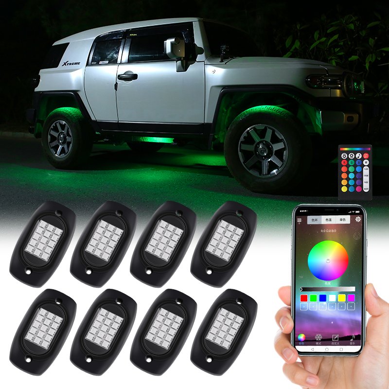 Car Atmosphere Chassis Lights For Auto RGB App Control 4pcs 6pcs 8pcs 10pcs Rock Light Ambient Lamp