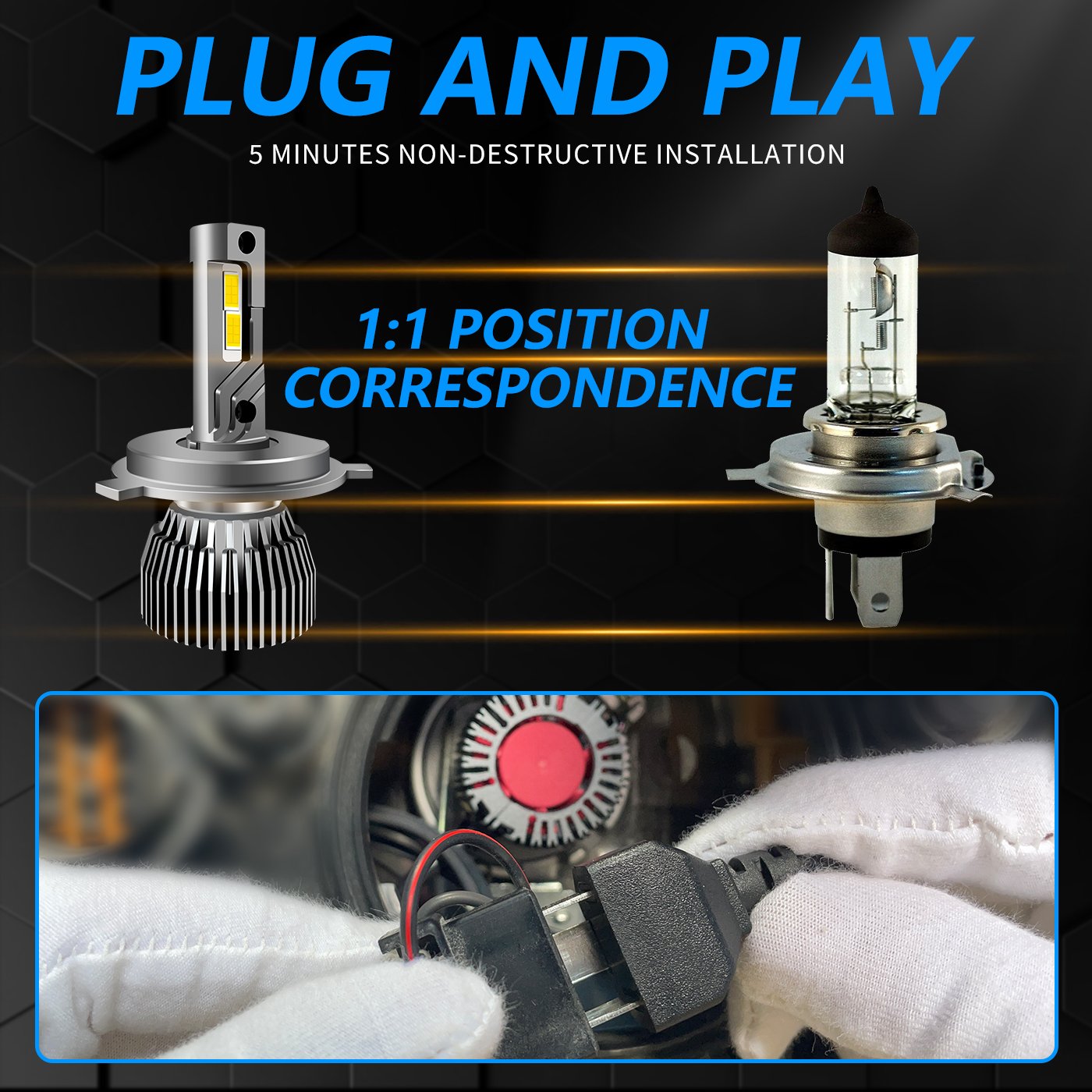 Auto Lighting System H4 H7 Led Headlight Bulbs Csp 3570 H1 H8 H9 H11 9005 9006 9012 Auto Car Canbus Led Headlight Bulb