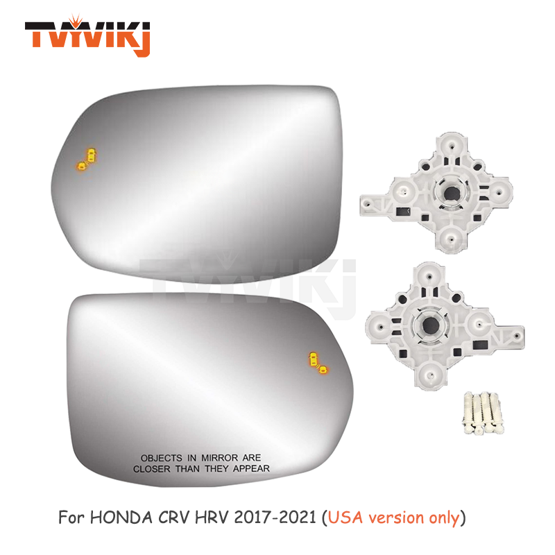 LH RH Side Rearview Mirror Glass Lens with blind spot monitor light detection assist For HONDA CRV USA version 2017-2022 CR-V