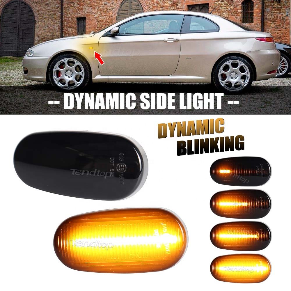 High brightness Dynamic LED Side Marker Lights For Alfa Romeo 147 Mito 955 GT 937 Fiat Bravo Signal Flash indicator Blinker Lamp
