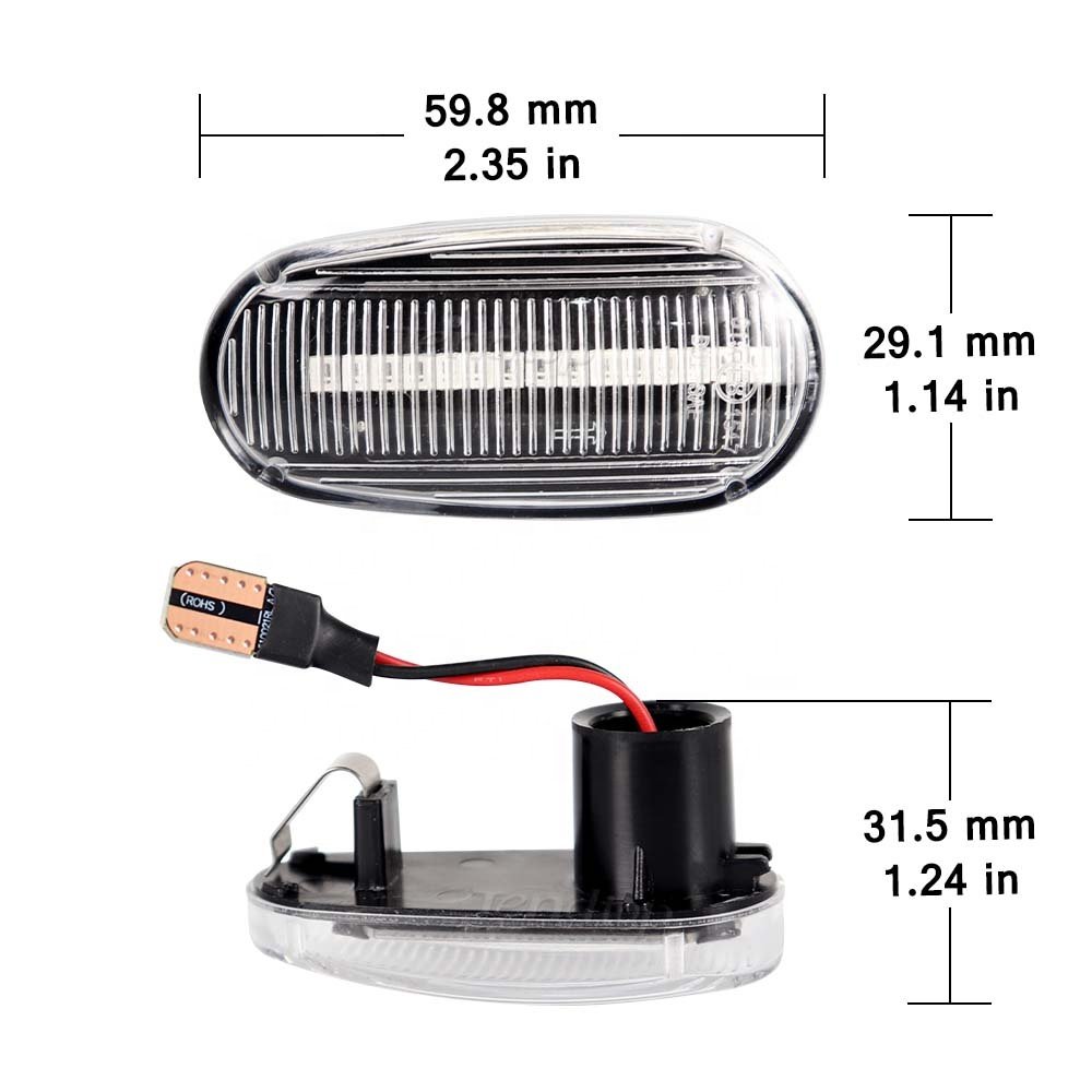 High brightness Dynamic LED Side Marker Lights For Alfa Romeo 147 Mito 955 GT 937 Fiat Bravo Signal Flash indicator Blinker Lamp