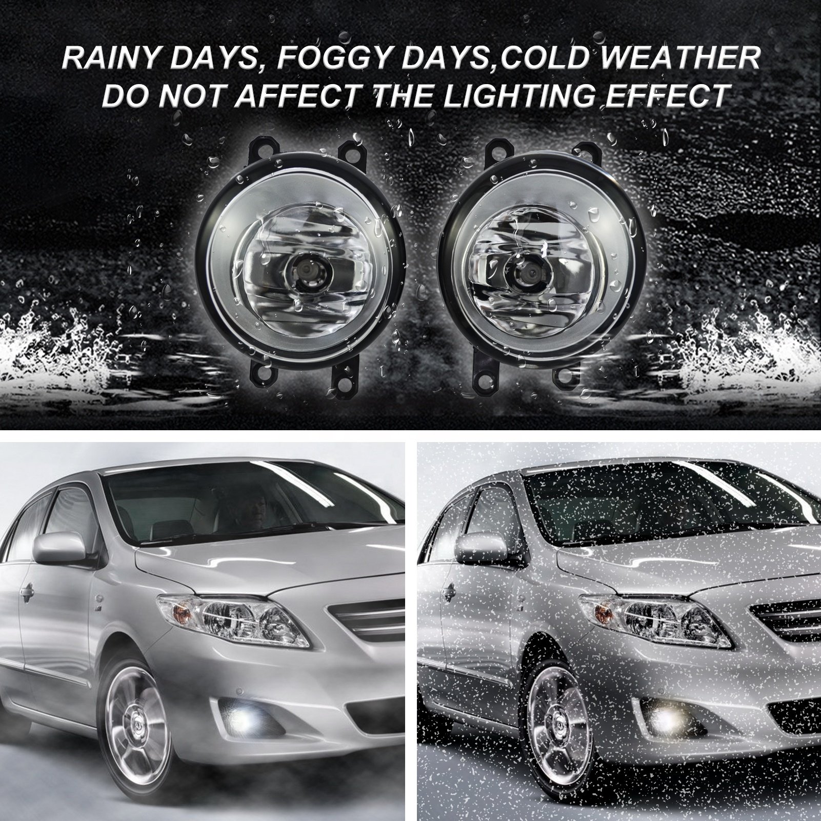 Fog light Driver Passenger factory type daytime running light Car accessories for Toyota Corolla 2009-2013