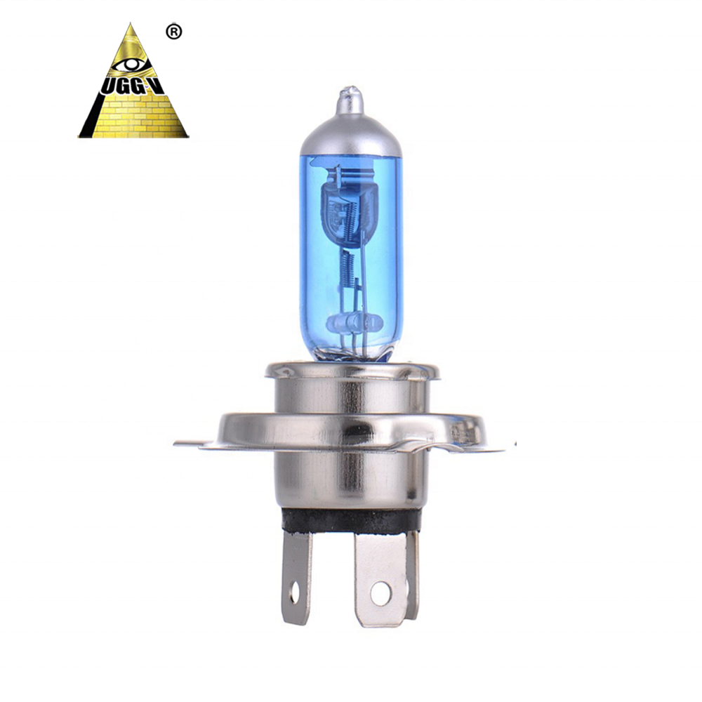 UGGV H4 Halogen Bulb 3000K Car Headlight Bulb Ce 12V Auto Lighting System Xenon Bulb 100W DC12V55W Yellow Universal Cars 150 360