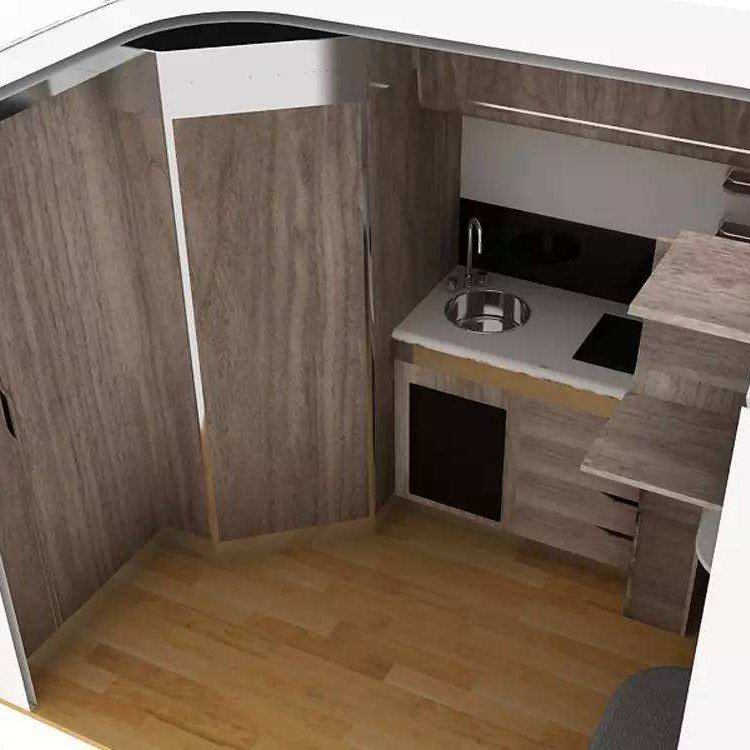 Luxury Italian light RV camping car aluminum alloy furniture customized wardrobe