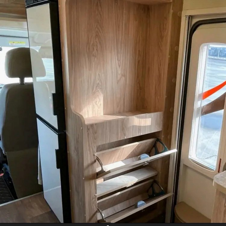 Luxury Italian light RV camping car aluminum alloy furniture customized wardrobe