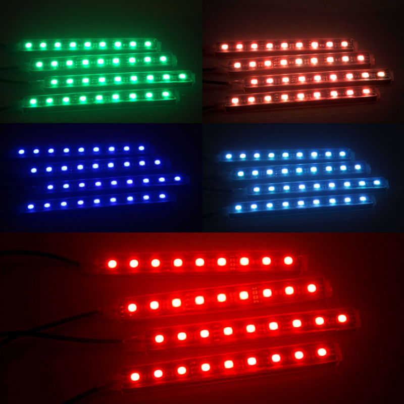 Cool Car Interior Decoration 12V RGB 5050 Car Music Sync Control Smart LED Ambient Light Bar Accessories