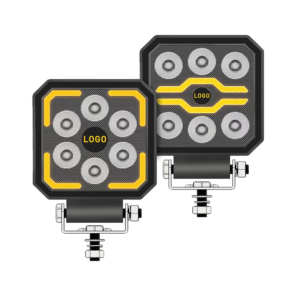 Others Car Light Accessories IP67 Waterproof Super Bright Square 24V 12V 14W 4 Inch Vehicle Car LED Work Lights