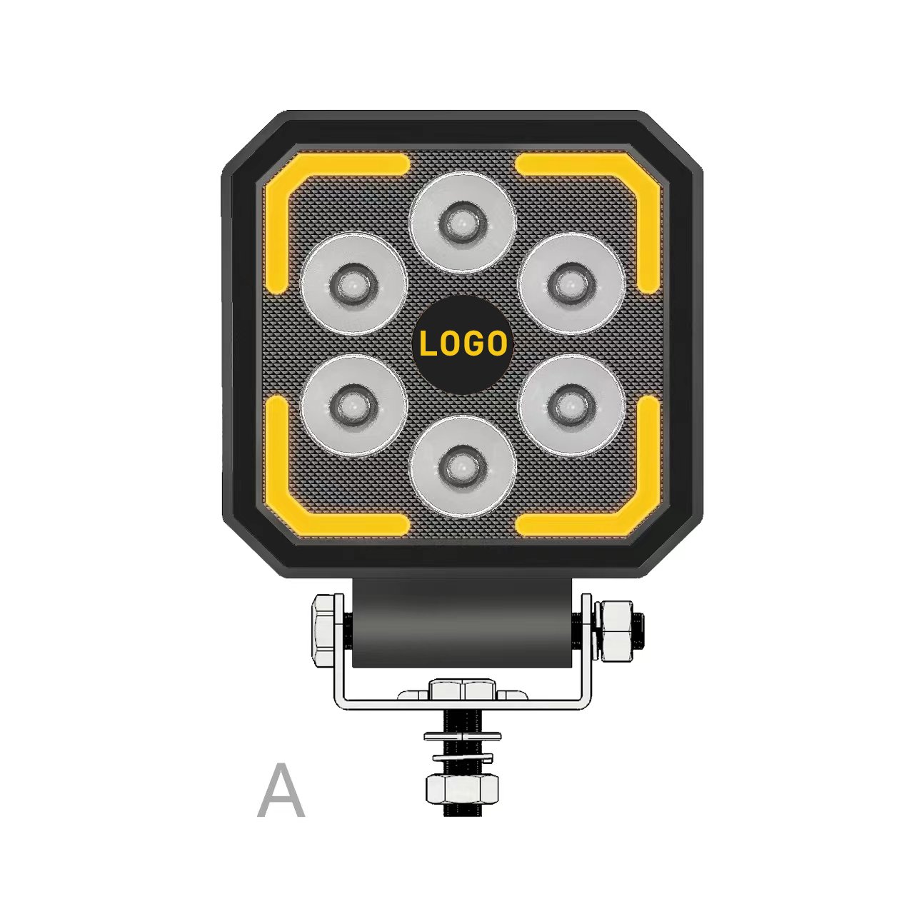 Others Car Light Accessories IP67 Waterproof Super Bright Square 24V 12V 14W 4 Inch Vehicle Car LED Work Lights