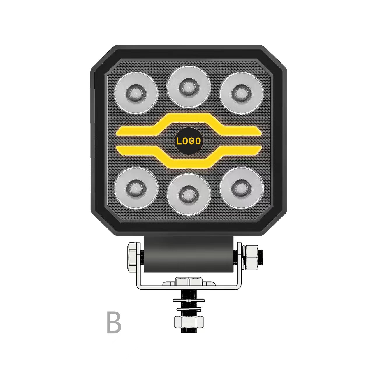 Others Car Light Accessories IP67 Waterproof Super Bright Square 24V 12V 14W 4 Inch Vehicle Car LED Work Lights