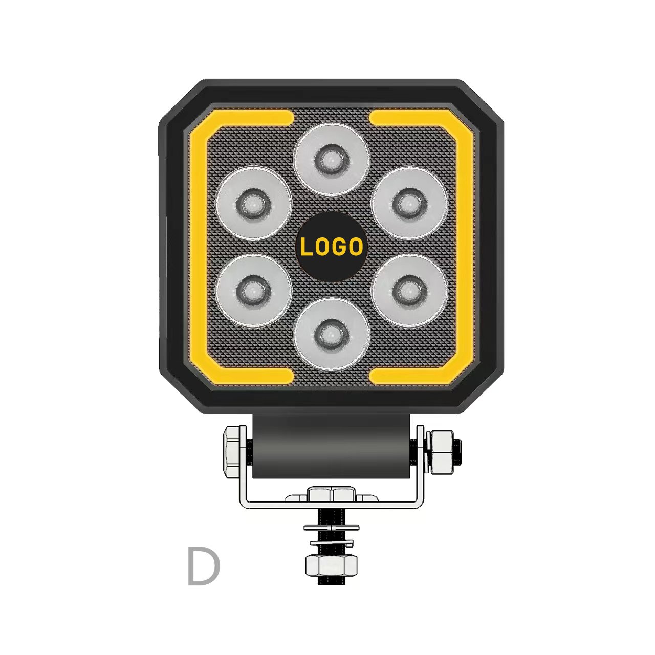 Others Car Light Accessories IP67 Waterproof Super Bright Square 24V 12V 14W 4 Inch Vehicle Car LED Work Lights