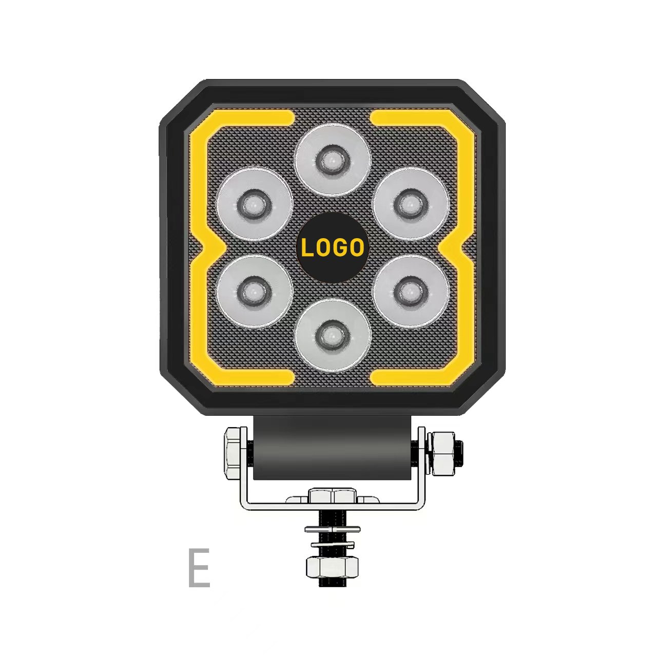 Others Car Light Accessories IP67 Waterproof Super Bright Square 24V 12V 14W 4 Inch Vehicle Car LED Work Lights