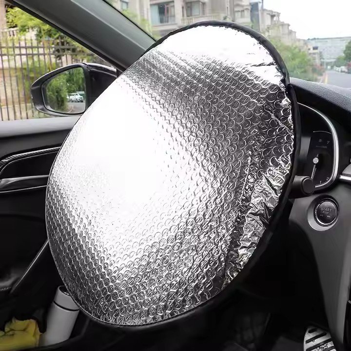 RTS Factory Car Steering Wheel Sunshade Summer Sun Block Car Interior Accessories Car Sunshade