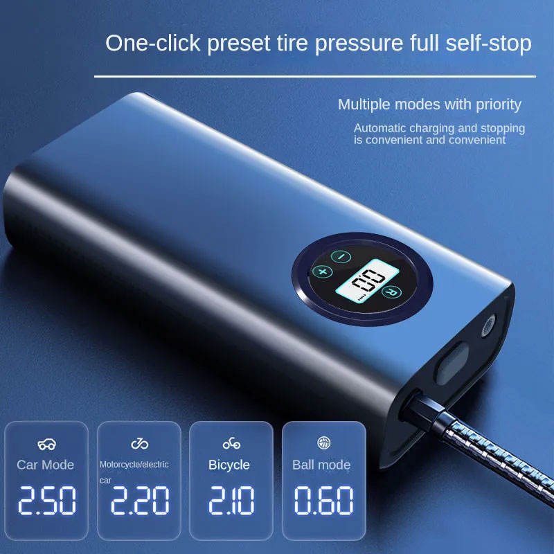 SUKFLOW Stock Available Car Tyre Inflator 150 PSI Portable Handheld Smart Digital Touch Screen Cordless Air Pump