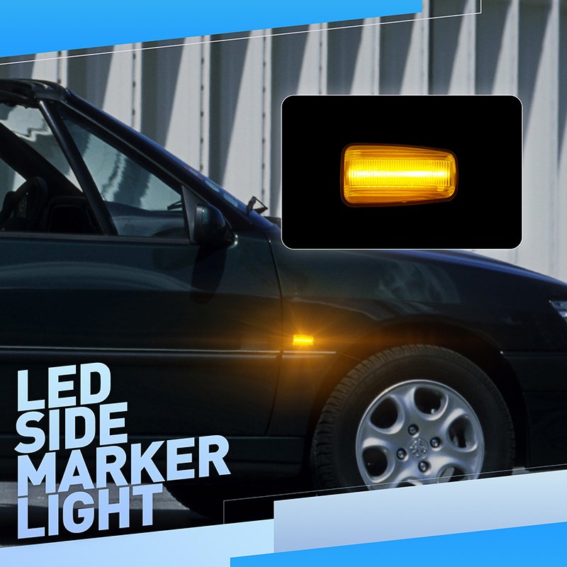 Auto Part Dynamic LED Turn Signal Lamp LED Side Marker Lights for Peugeot Citroen Fiat Accessories