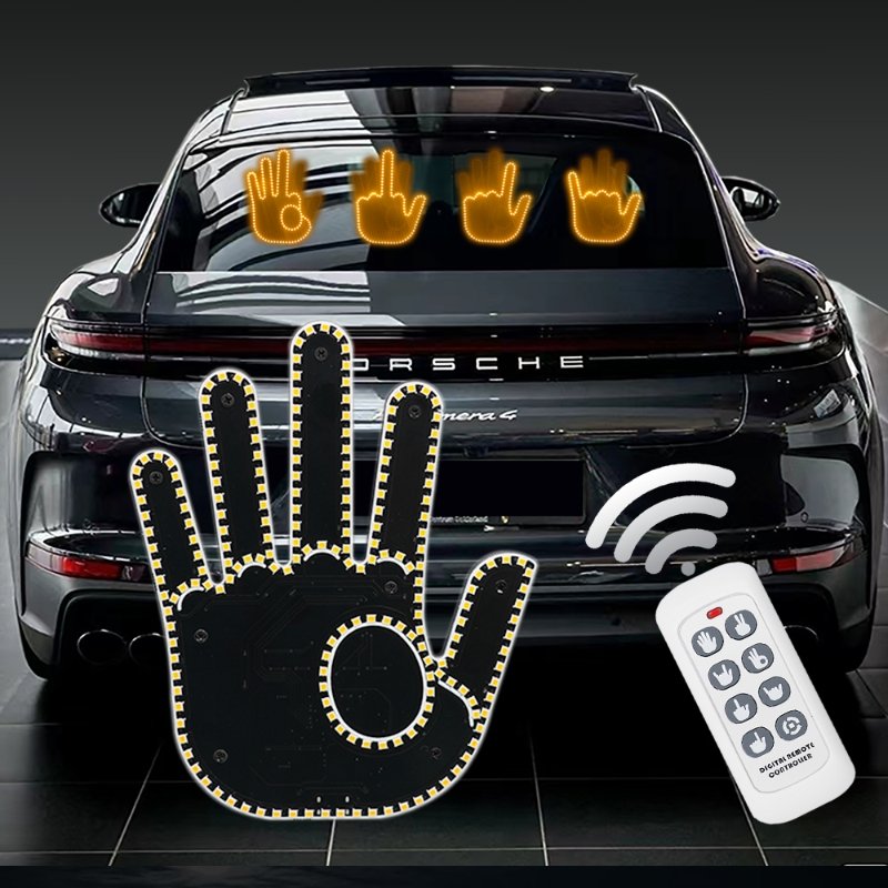 Car Light Finger Car Multifunctional Gesture Finger Light For Warning With Controller