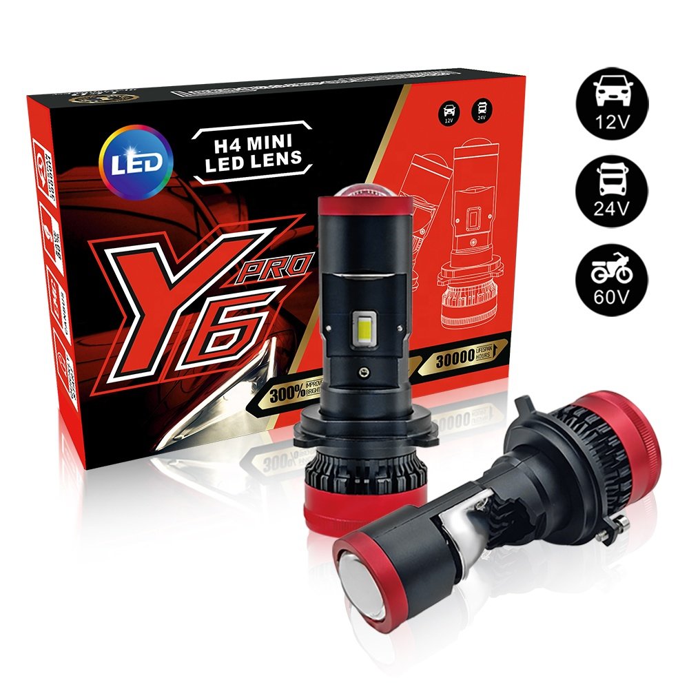 High Power Y6PRO Y6 Y7 LED headlight 40W 80W 50W 100W 30000lm Canbus auto H4 Lens Projector others car light accessories