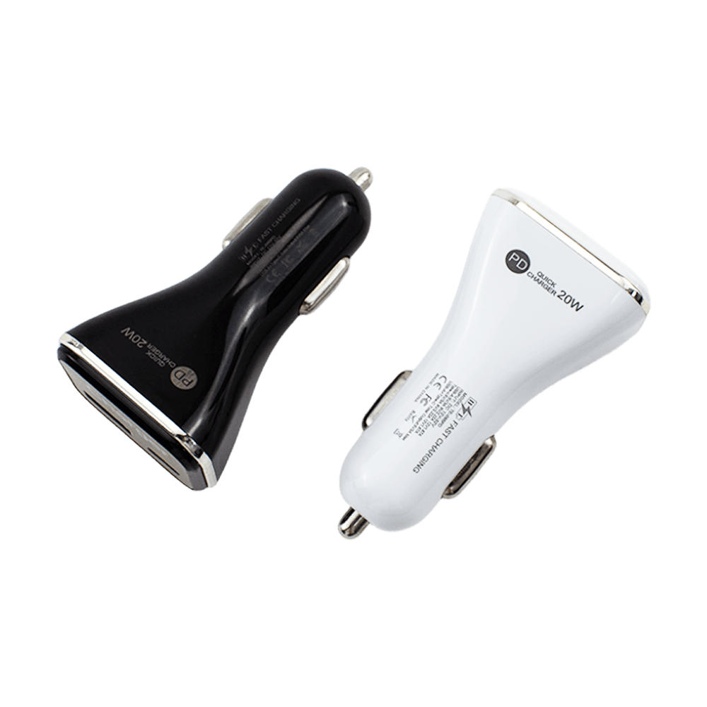 Rectangle Car Charger PD 20 W Quick Charger QC 3.0 Car Charger For Mobile Phone