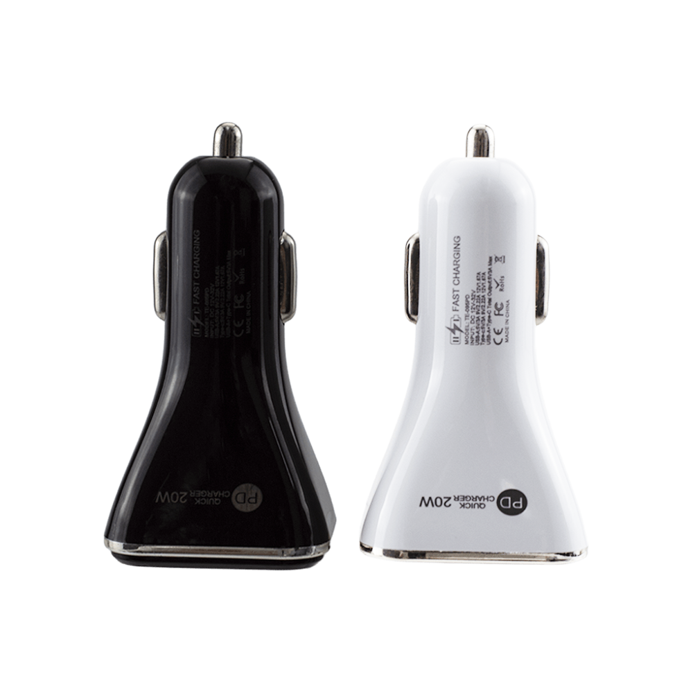 Rectangle Car Charger PD 20 W Quick Charger QC 3.0 Car Charger For Mobile Phone
