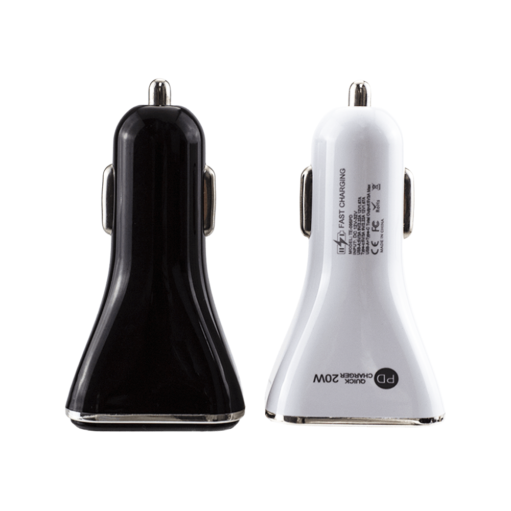 Rectangle Car Charger PD 20 W Quick Charger QC 3.0 Car Charger For Mobile Phone