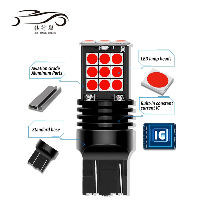 Driving Lights 1156 1157 T20 T25 3030 24SMD Light Bulb Flash Led Reverse Light 7740 7443 Car Accessoires Voitures Tail Lamp