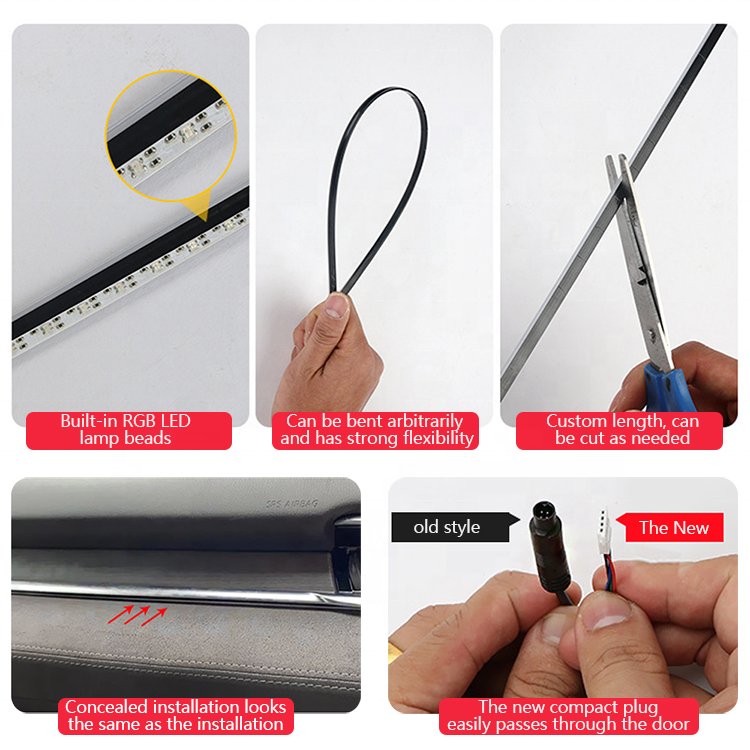 2023 Car Led Strips Wireless App dashboard Led Lighting Ambient Light Other Car Accessories Interior Decorative