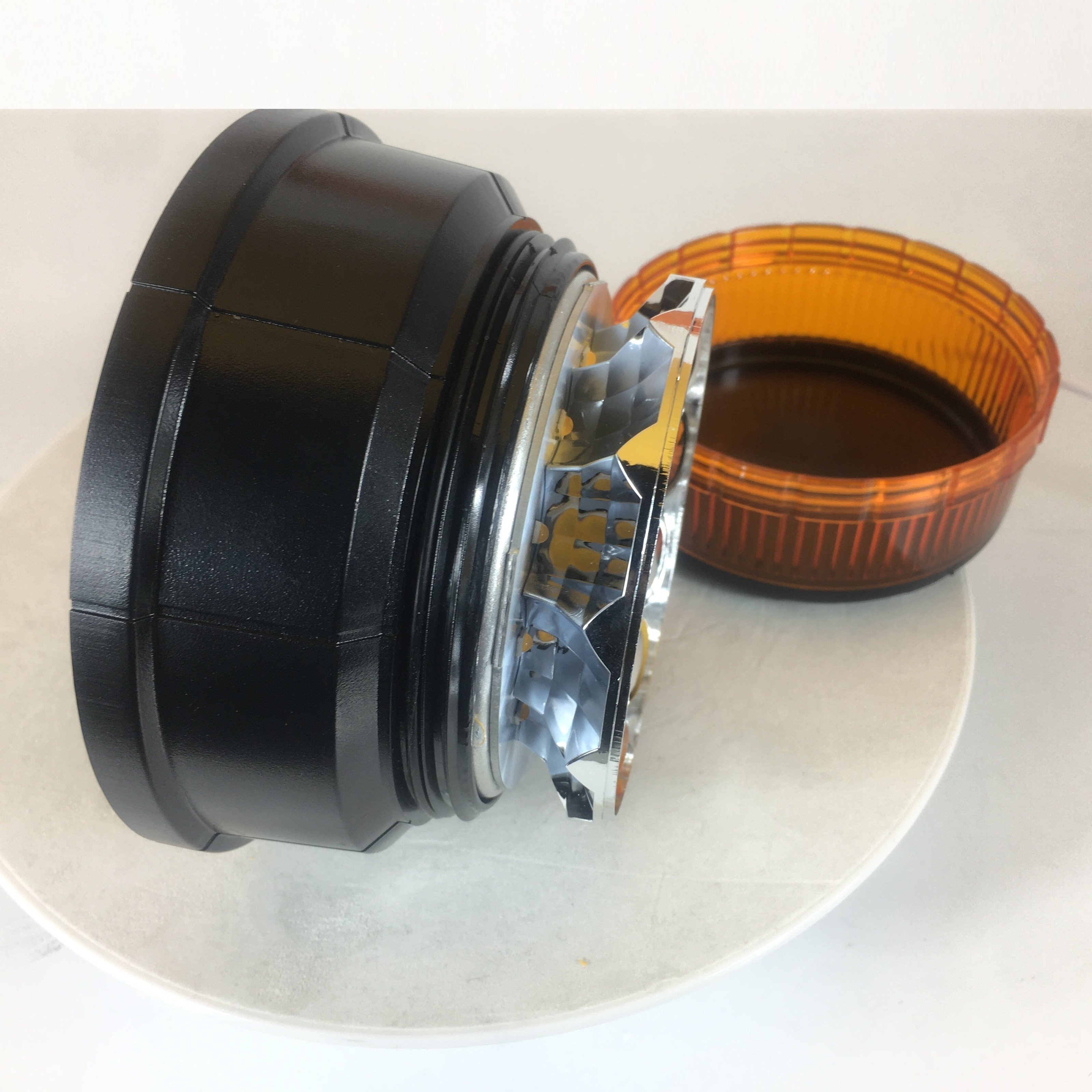 12-24V Amber Single Flashing, Flashing,Rotating LED Beacons Light Beacon Light Emergency Strobe Light for Vehicles Safety LED
