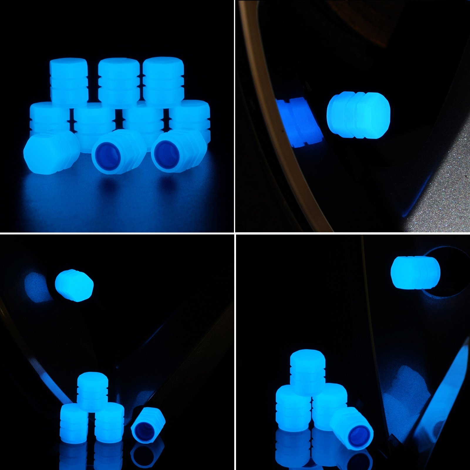 Mini Luminous Tire Valve cover Car Motorcycle Colorful Glowing Valve Cover Tire Wheel Hub Styling Decorate Auto Accessories