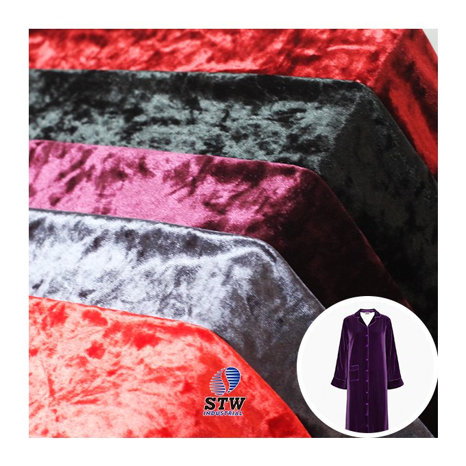 China Factory Promotion 92%polyester 8%spandex Dyed Korea Velvet Korea Velvet