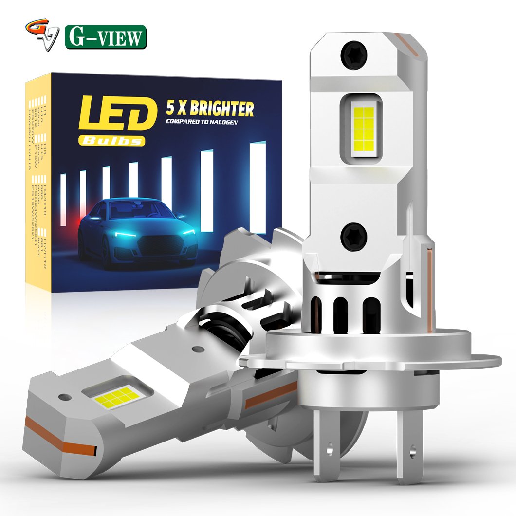 Gview GMX Mini Size With Intelligent Turbo Fan High Lumens 30 Watts H7 Led Headlights 6500K Cool White Led Headlamp Light Bulb