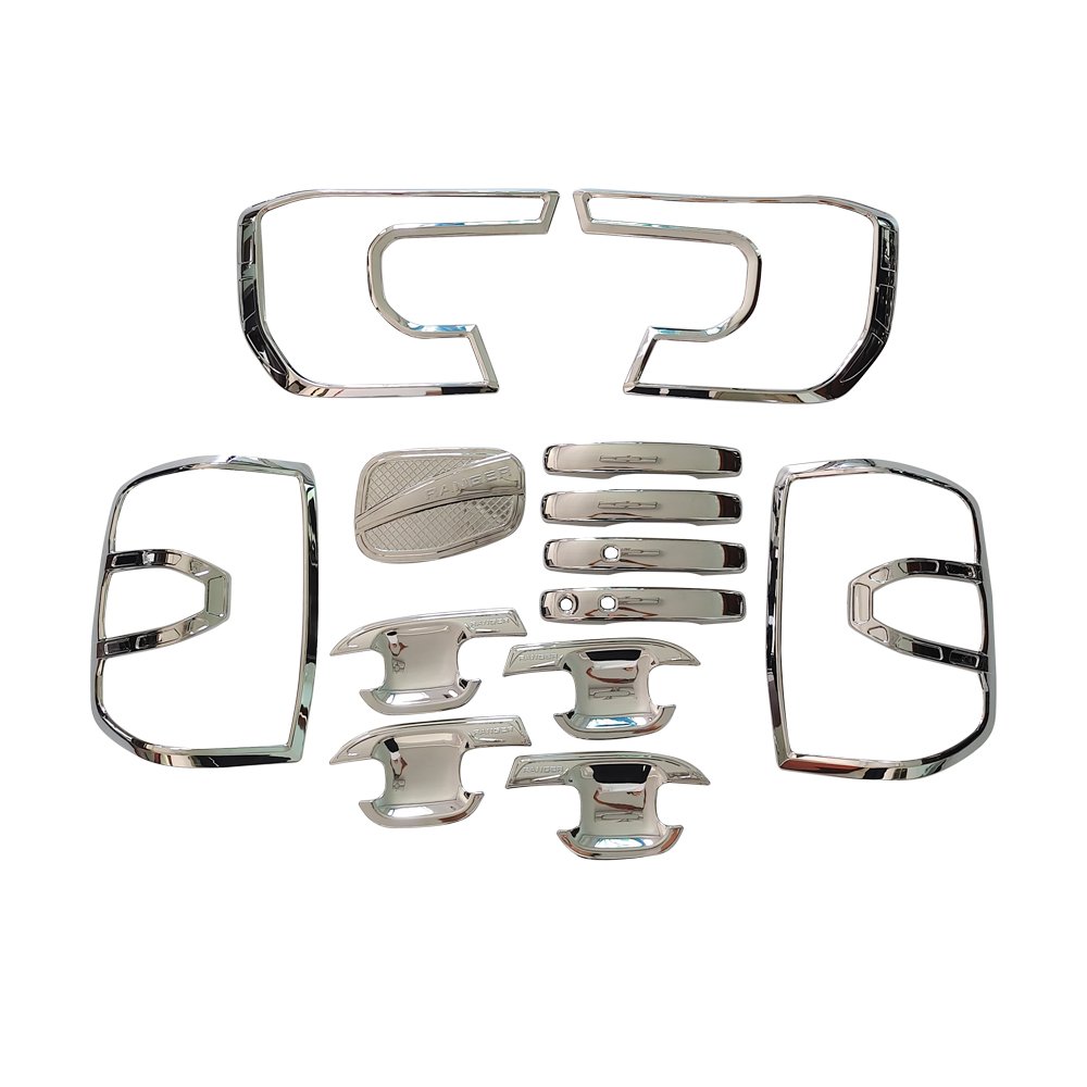Custom Wholesale Auto Accessories Body Trim Head Tail Light Covers Car Combo Set Chrome Kits for Ford Ranger 2023