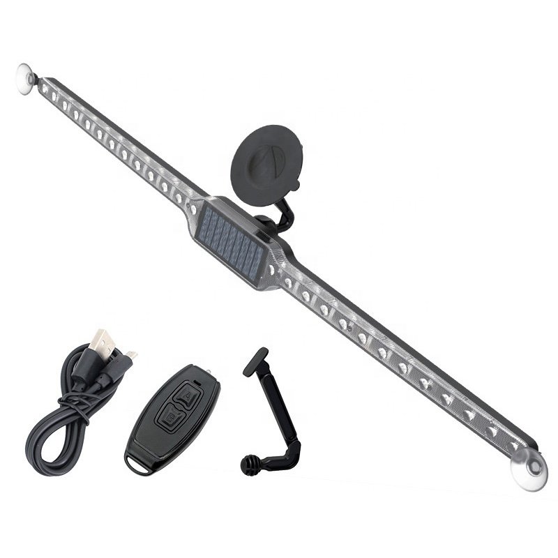 Others car light accessories bar lights for car 60CM solar window warning led alarm suction cup vehicle truck N21B