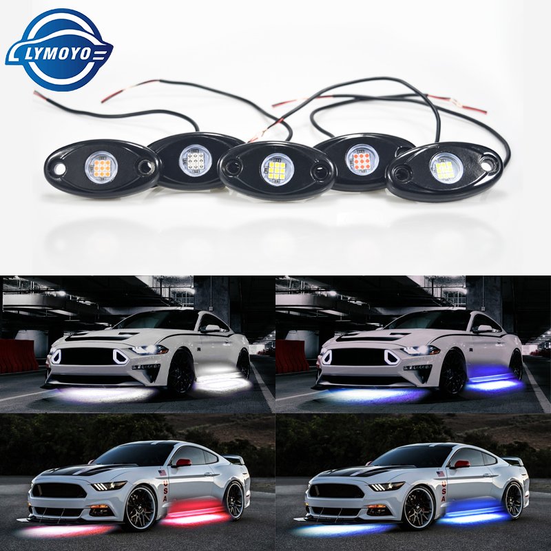 car neon light under Tube Underglow Light Glow System Neon Light for car accessories lamp atmosphere led bar 9chip