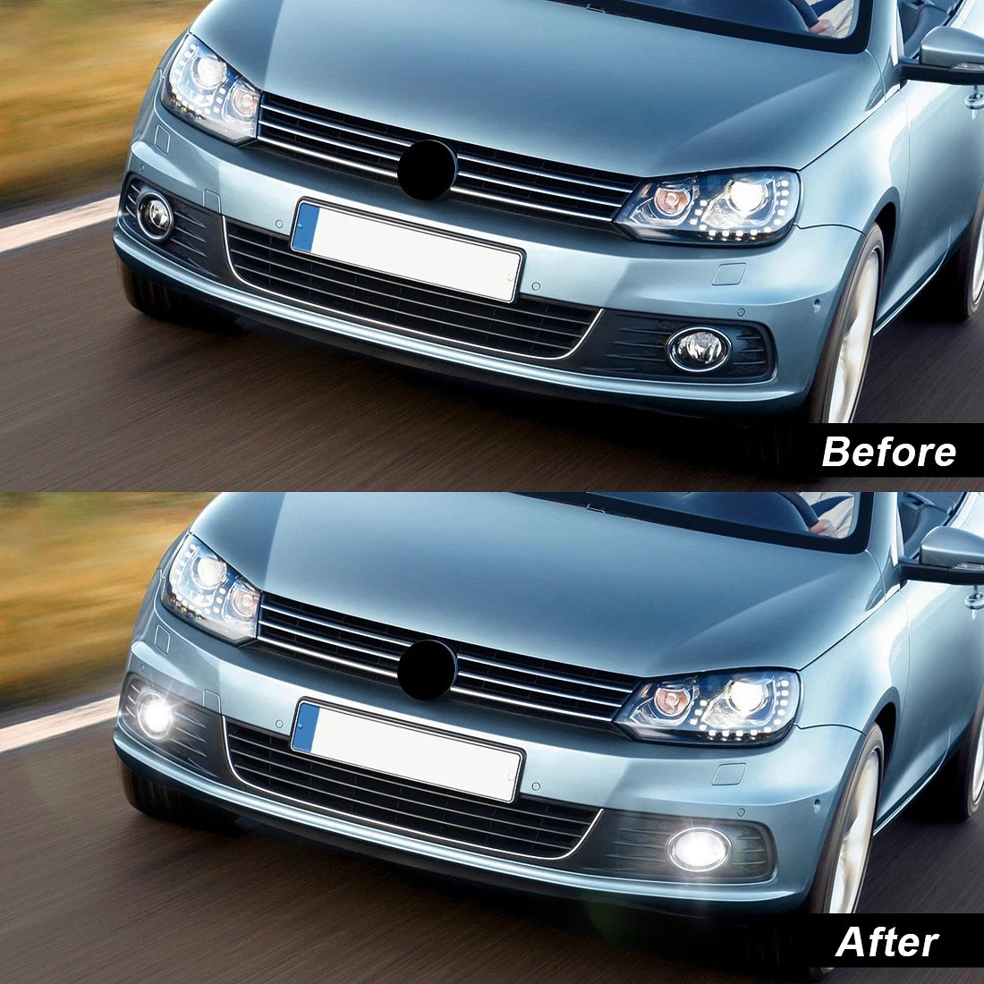 New Arrival Car LED Front Bumper Fog Lights For Volkswagen Polo Cross MK5 Passat Golf Plus Tiguan Caddy Car Headlight kits