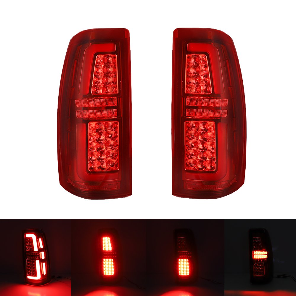 Red Pickup GMC Led Taillights for Chevy Silverado1999-2006 Rear Brake Tail Lights 30 12V 1 Years / 1999-2002 Silverado 001