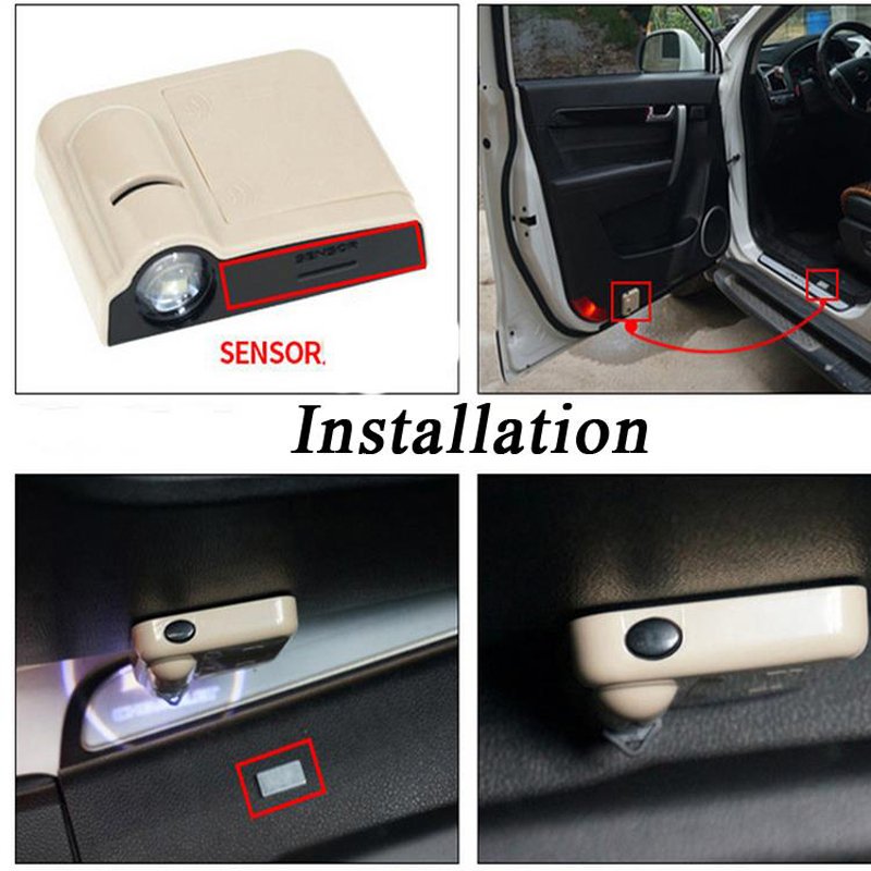 Auto Wireless LED Door Welcome Lamp Projector Light with Car Door Shadow and Logo 9 Watts New Model Alloy Material
