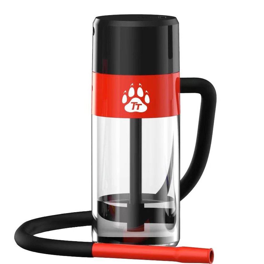 Car Portable Electric Hookah Shisha Cup Set Light Up Led Water Bottle Plastic Car Smoking Cup Hookah