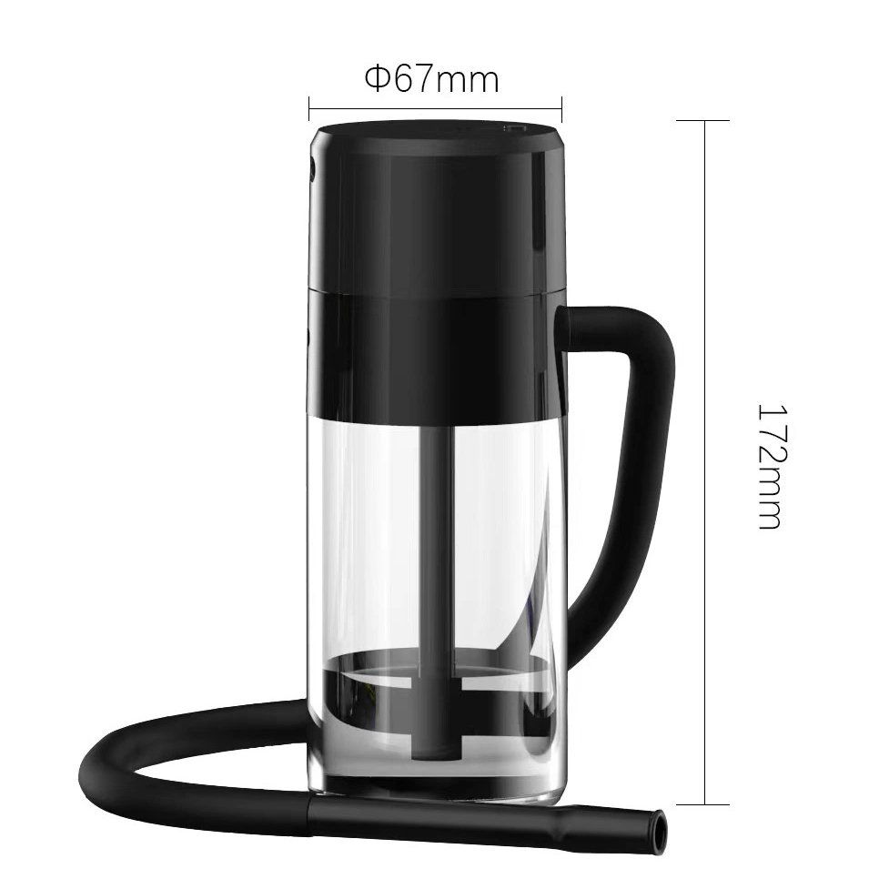 Car Portable Electric Hookah Shisha Cup Set Light Up Led Water Bottle Plastic Car Smoking Cup Hookah