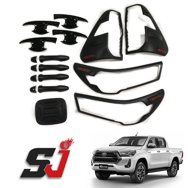 Custom Chrome Matte Black Gas Tank Cover light cover Other Exterior Accessories Body Kit Full Set for 2020 2021 Hilux REVO Rocco
