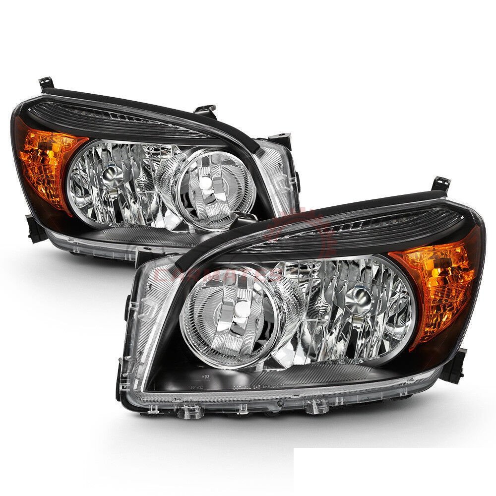 For 2006 2007 2008 Toyota RAV4 Replacement Headlights Headlamps Lamp Black TO2519106 8113042331