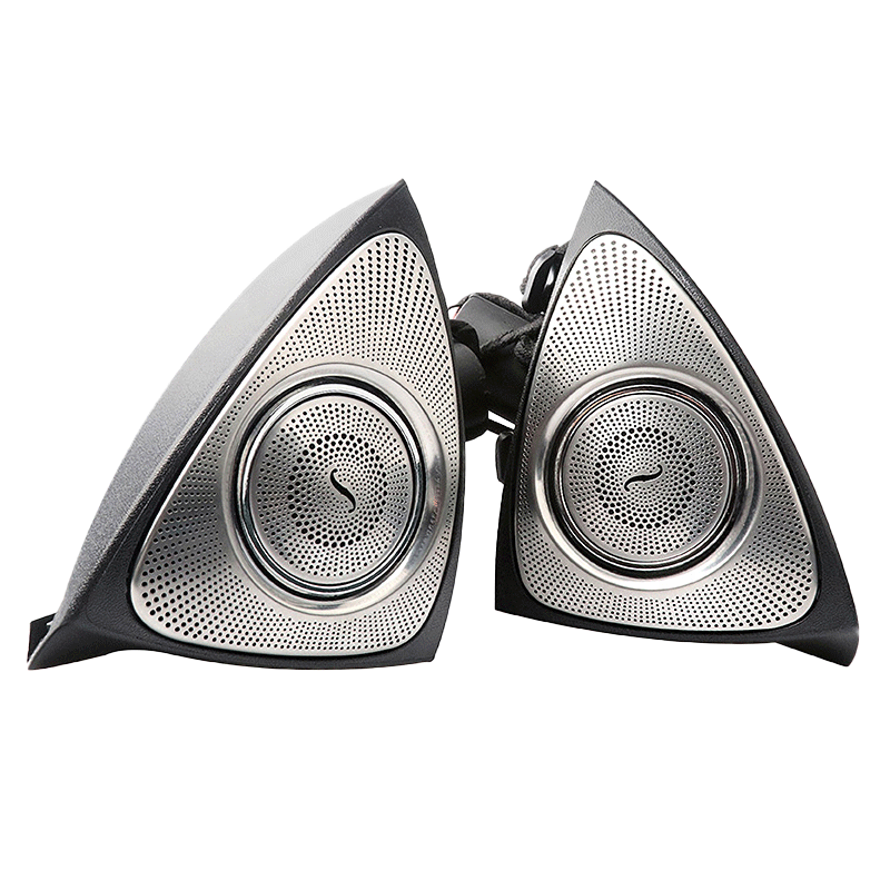 3D Rotary Treble Tweeter Speakers With Ambient Lights for Mercedes Benz C-class W205 with 64 Colors 2019-2021
