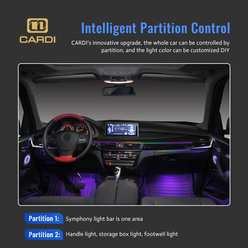 "CARDI" K4 LED Strip New Style Ambient Lighting for 98% Car Models Direct Factory Sale Car Light Accessory