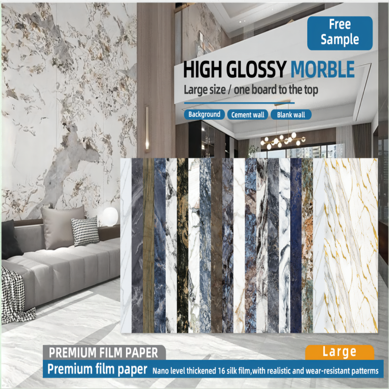Nantong Acrylic Artificial Wpc Faux 3d Uv Marble Look Effect Design 1220 By 2800 Paneling Pvc Sheet Wall Panel For Tv Background